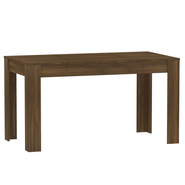 Spisebord brun eik 140x74,5x76 cm konstruert tre