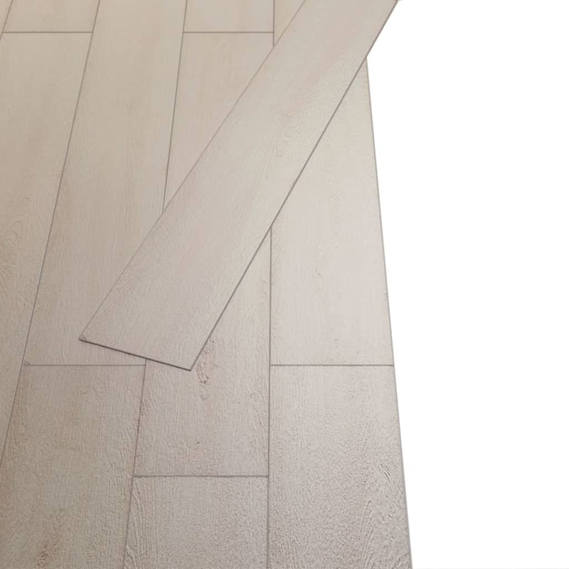 Selvklebende PVC gulvplanker 2,51 m² 2 mm klassisk hvit eik