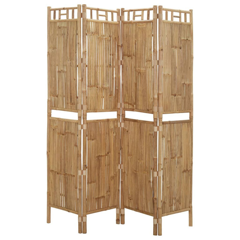 Romdeler 4 paneler bambus 160x180 cm