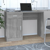 Skrivebord skuff og skap grå sonoma 100x40x73 cm konstruert tre