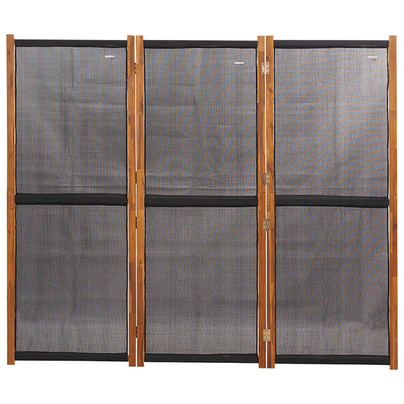 Romdeler 3 paneler svart 210x180 cm