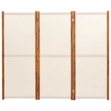 Romdeler 3 paneler kremhvit 210x180 cm