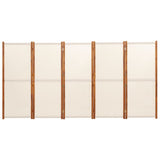 Romdeler 5 paneler kremhvit 350x180 cm