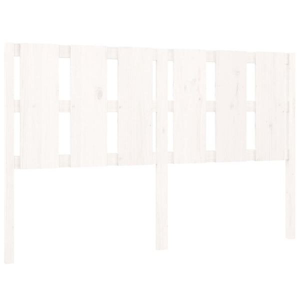 Sengegavl hvit 155,5x4x100 cm heltre furu