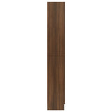 Vitrineskap brun eik 82,5x30,5x185,5 cm konstruert tre