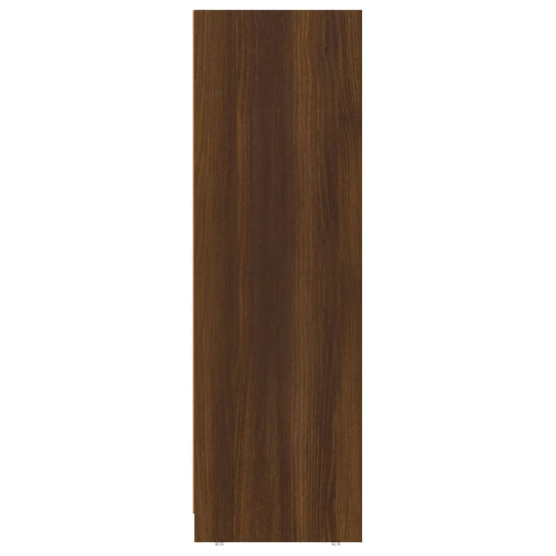 Baderomsskap brun eik 30x30x95 cm konstruert tre