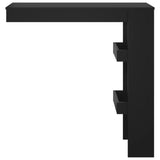 Veggmontert barbord svart 102x45x103,5 cm konstruert tre