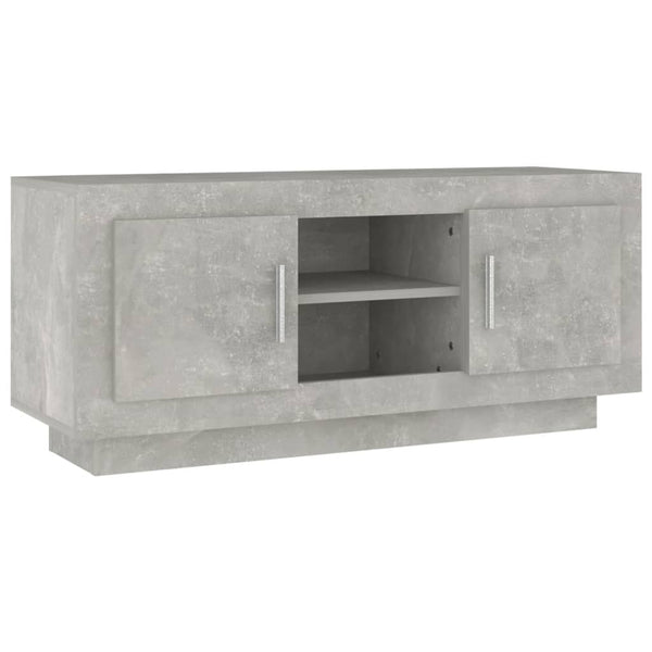 TV-benk betonggrå 102x35x45 cm konstruert tre