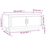 Salongbord svart 102x50x45 cm konstruert tre