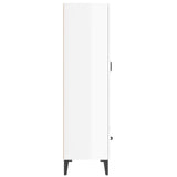 vidaXL Highboard høyglans hvit 70x31x115 cm konstruert tre