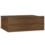 Flytende nattbord brun eik 40x30x15 cm konstruert tre