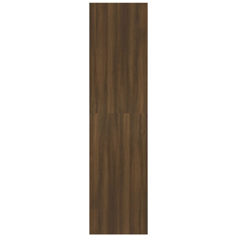 Garderobe brun eik 100x50x200 cm konstruert tre