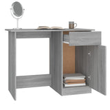 Skrivebord grå sonoma 100x50x76 cm konstruert tre