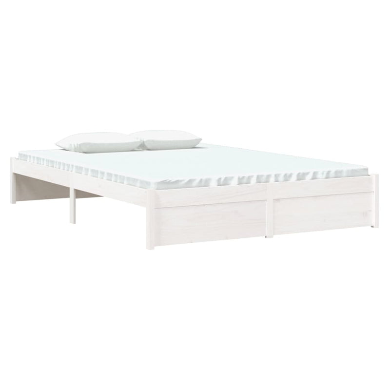 Sengeramme hvit heltre 135x190 cm 4FT6 Double