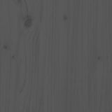 Sengegavl grå 186x4x100 cm heltre furu
