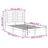 Sengeramme honningbrun heltre 120x190 cm 4FT Small Double