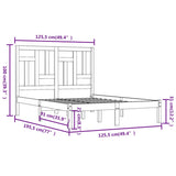 Sengeramme honningbrun heltre 120x190 cm 4FT Small Double