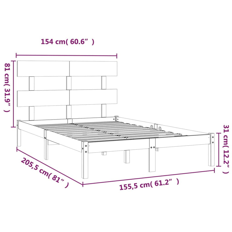 Sengeramme heltre 150x200 cm 5FT King Size