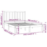 Sengeramme honningbrun heltre furu 140x200 cm