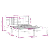 Sengeramme honningbrun heltre 120x190 cm 4FT Small Double