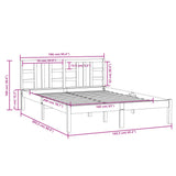 Sengeramme svart heltre160x200 cm