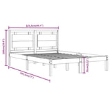 Sengeramme honningbrun heltre 120x190 cm 4FT Small Double