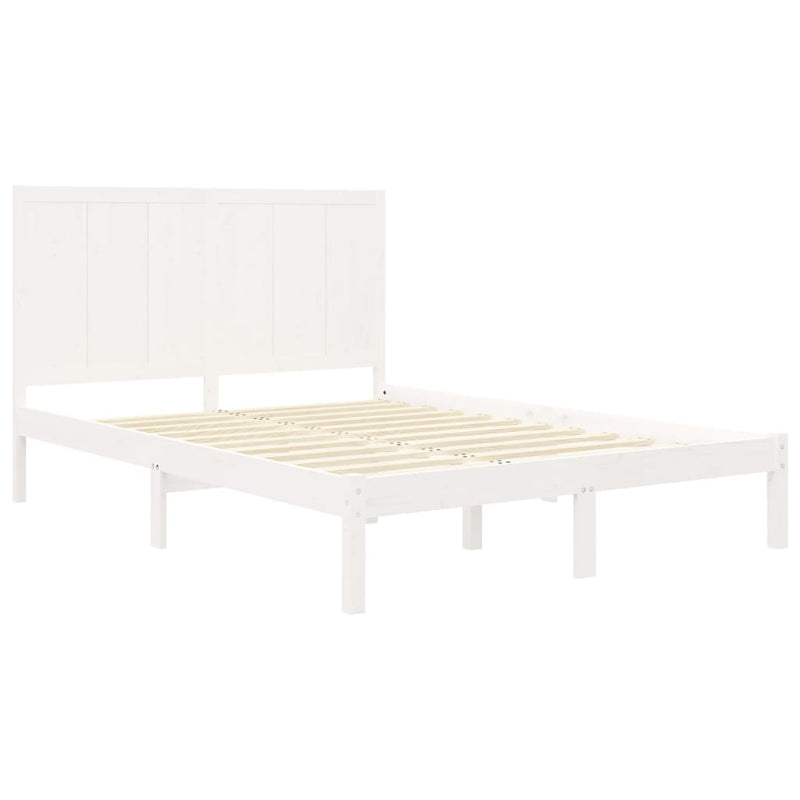 Sengeramme hvit heltre furu 135x190 cm 4FT6 Double