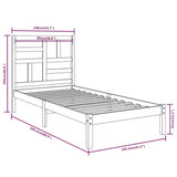 Sengeramme hvit heltre 100x200 cm