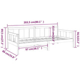 Dagseng hvit heltre furu 80x200 cm