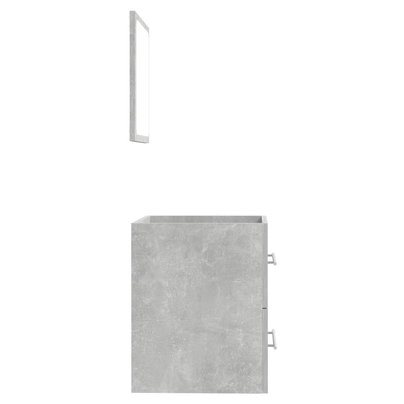 Baderomsskap med speil betonggrå 41x38,5x48 cm
