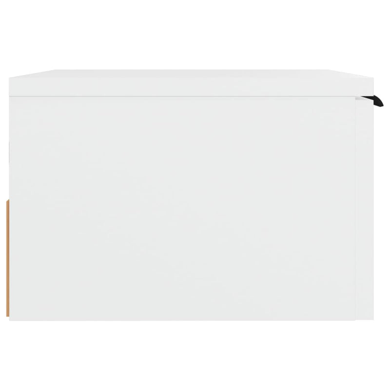 Veggmontert nattbord hvit 34x30x20 cm