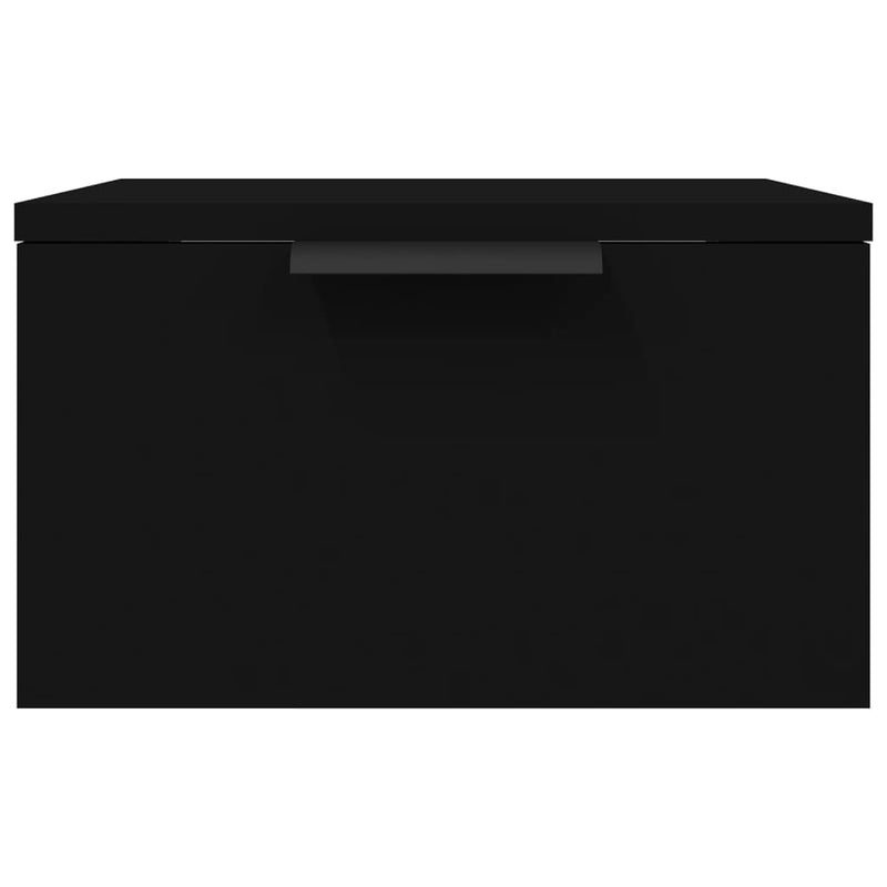 Veggmontert nattbord svart 34x30x20 cm