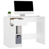 Skrivebord hvit 100x50x75 cm konstruert tre