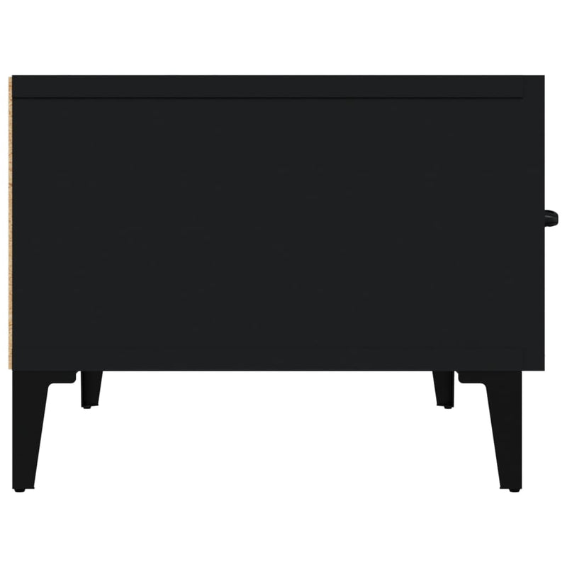 TV-benk svart 150x34,5x30 cm konstruert tre