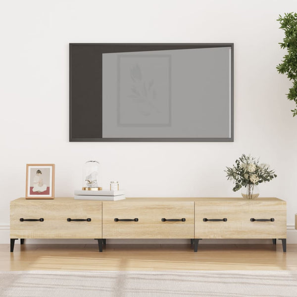TV-benk sonoma eik 150x34,5x30 cm konstruert tre