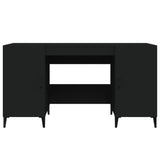 Skrivebord svart 140x50x75 cm konstruert tre