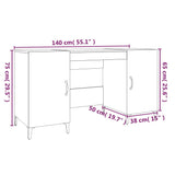 Skrivebord sonoma eik 140x50x75 cm konstruert tre