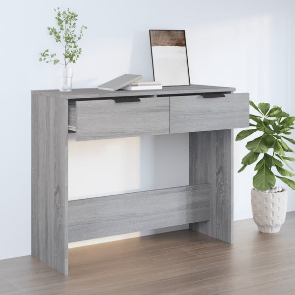Konsollbord grå sonoma 90x36x75 cm konstruert tre