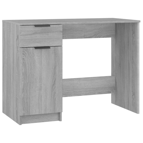 Skrivebord grå sonoma 100x50x75 cm konstruert tre