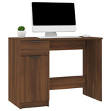 Skrivebord brun eik 100x50x75 cm konstruert tre
