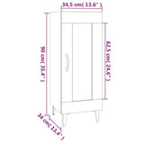 Skjenk røkt eik 34,5x34x90 cm konstruert tre