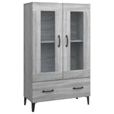 Highboard grå sonoma 70x31x115 cm konstruert tre