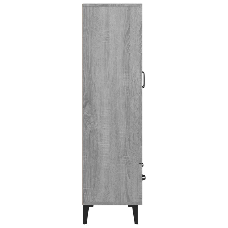 Highboard grå sonoma 70x31x115 cm konstruert tre