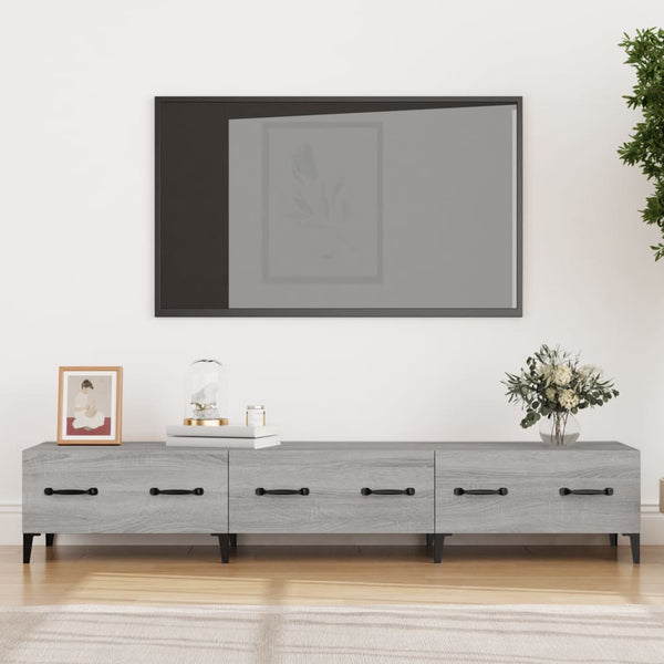 TV-benk grå sonoma 150x34,5x30 cm konstruert tre