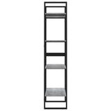 Bokhylle 4 etasjer grå sonoma 60x30x140 cm konstruert tre