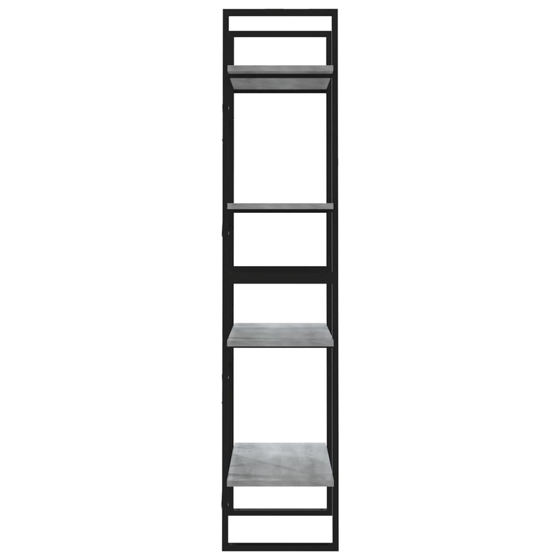 Bokhylle 4 etasjer grå sonoma 60x30x140 cm konstruert tre