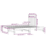 Uttrekkbar dagseng hvit 2x(90x190) cm heltre furu