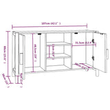 Skjenk svart 107x38x60 cm konstruert tre