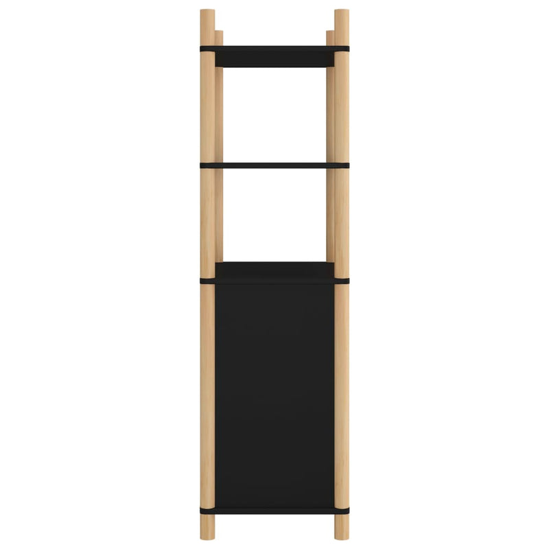 Highboard svart 60x40x141 cm konstruert tre