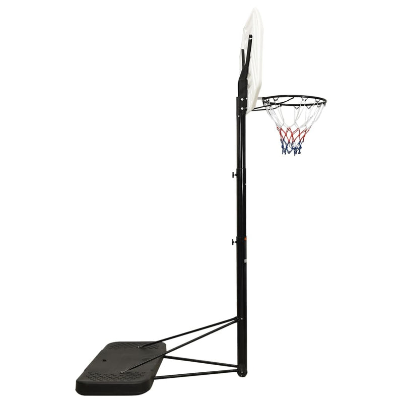 Basketballstativ hvit 258-363 cm polyeten